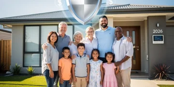 Familia protegida con seguros esenciales en 2026.