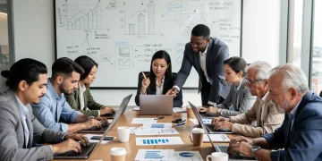 Grupo diverso discutiendo planificación de jubilación y Ley SECURE 2.0 de 2026 en Estados Unidos.